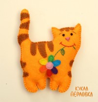 Набор для изготовления игрушки из фетра Васька на прогулке - Дизайн-студия КУКЛА ПЕРЛОВКА