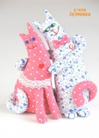 Набор для шитья интерьерной игрушки Влюблённые коты - Дизайн-студия КУКЛА ПЕРЛОВКА