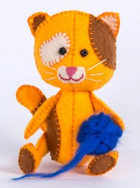 Набор для изготовления игрушки из фетра Котёнок Рыжик - Дизайн-студия КУКЛА ПЕРЛОВКА